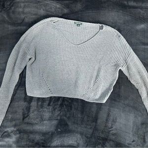 Grey cropped sweater